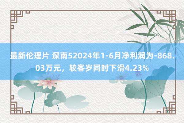 最新伦理片 深南52024年1-6月净利润为-868.03万元，较客岁同时下滑4.23%